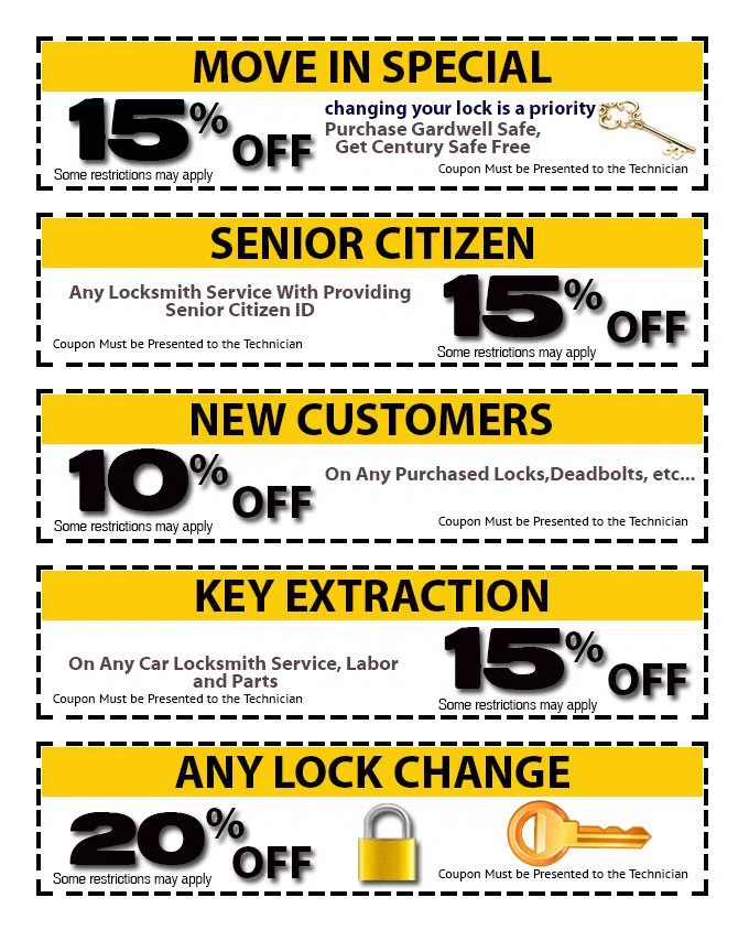 Security Locksmith Services Newtown, PA 215-254-6528 - coupon-img